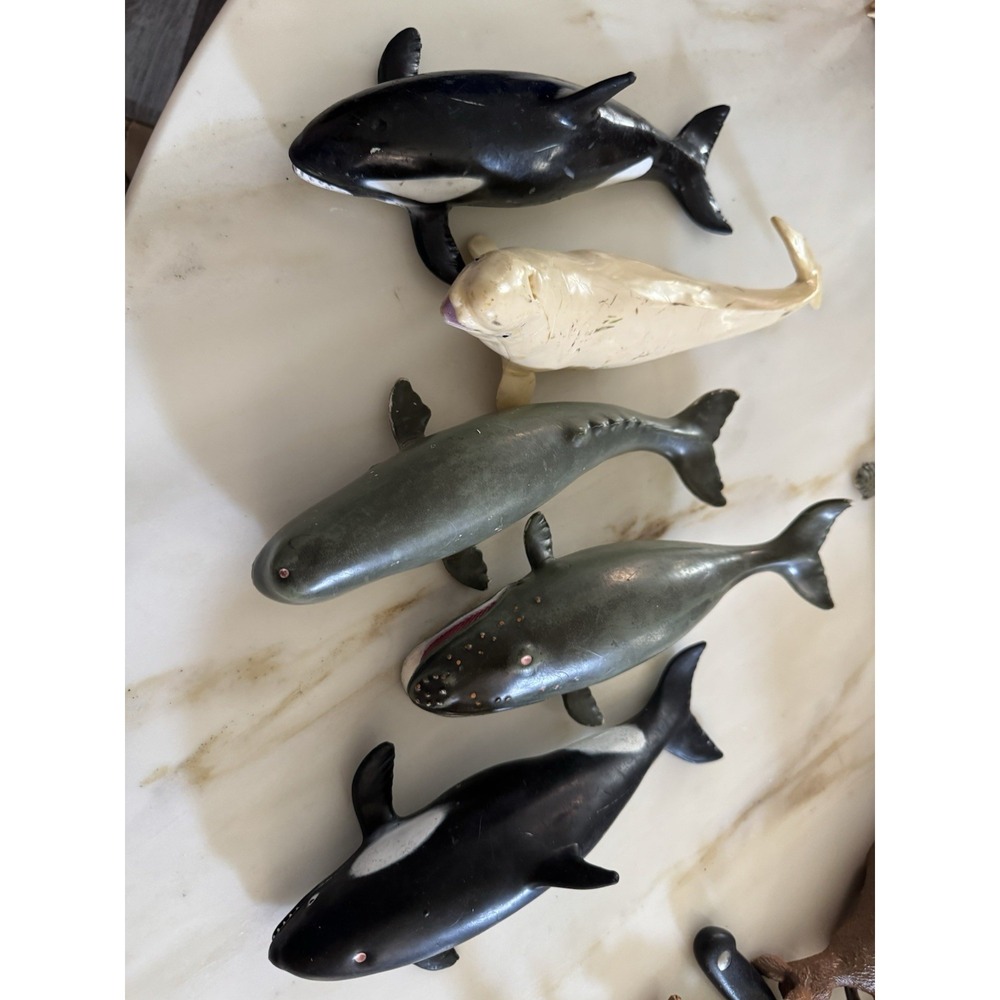 Wild Animals Solid Rubber Toys Lot Of 5 No bundling to Heavy